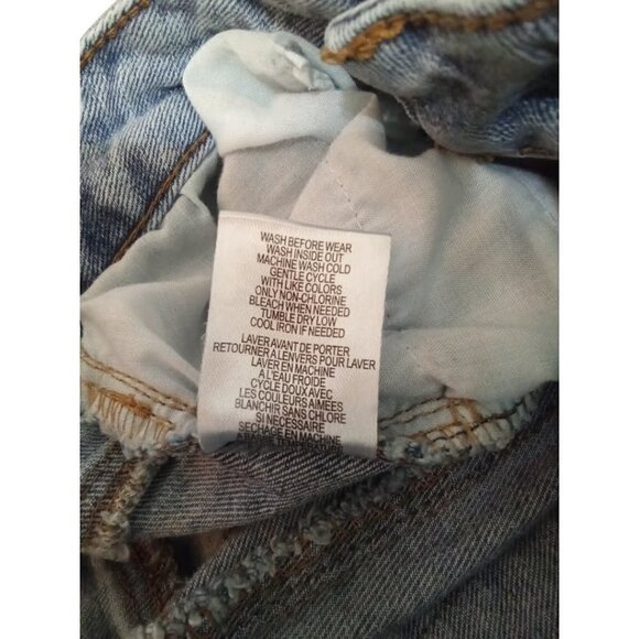 Tinseltown Juniors' Butterfly Print Relaxed Skinny Frayed Jeans Sz 9 - Picture 8 of 8